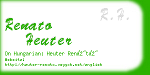 renato heuter business card